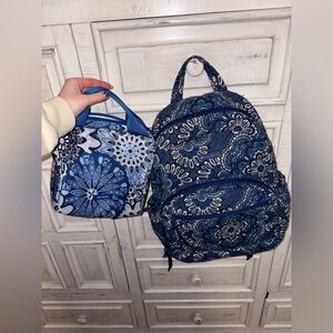 Vera Bradley Women's Backpack and Lunch Bag Set